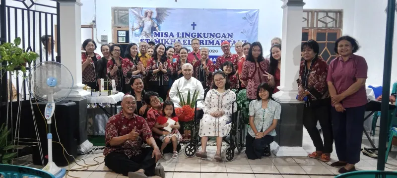Misa Lingkungan St. Mikhael Srimartani Usung Tema Kebersamaan Bangun Iman dan Kesejahteraan
